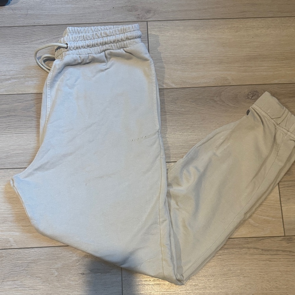 I love ugly - cream joggers
